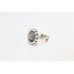 Women's ring 925 sterling silver white zircon stone texture design A 177